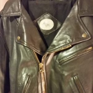 Women's leather riding jacket XL
